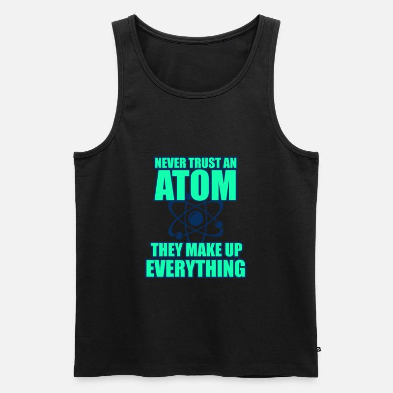 atom - Men's Premium Organic Tank Top - black