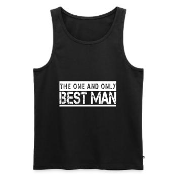 Der einzig wahre Beste Mann! - Männer Premium Bio Tank Top - Schwarz - Vorne - AI Model Male 178 light (178cm)