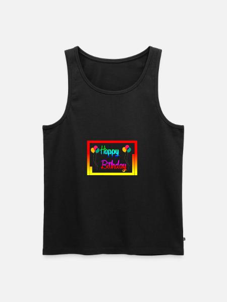 Happy birthday - Men's Premium Organic Tank Top - black