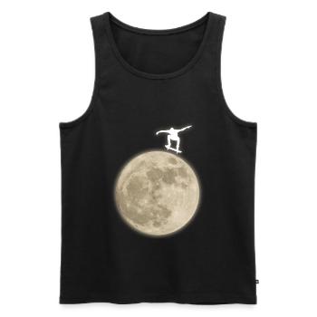 skateboard sommer sonne boy girl skater spass - Männer Premium Bio Tank Top - Schwarz - Vorne - AI Model Male 178 light (178cm)