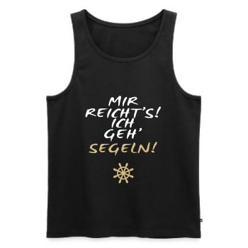 ICH GEHE SEGELN - Männer Premium Bio Tank Top - Schwarz - Vorne - AI Model Male 178 light (178cm)
