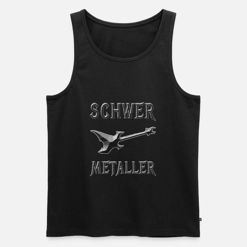 Heavy Metal, E-Guitarre - Männer Premium Bio Tank Top - Schwarz