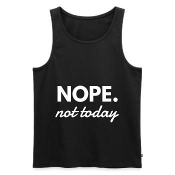 Funny saying Gifts Funny Not Today - Men's Premium Organic Tank Top - black - Front - Michal (187cm)