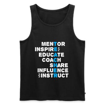Englisch Lehrer Lehrerin Beruf Spruch Geschenk - Männer Premium Bio Tank Top - Schwarz - Vorne - Michal (187cm)