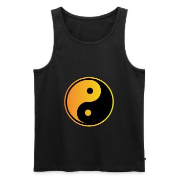 yin - yang - Débardeur bio Premium Homme - noir - Devant - AI Model Male 178 light (178cm)