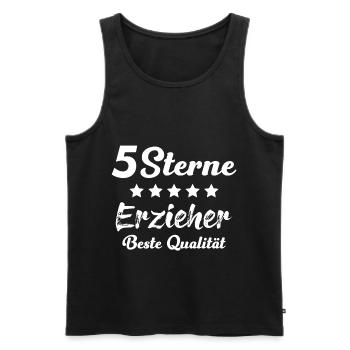Erzieher Erzieherin Kindergärtner Kindergärtnerin - Männer Premium Bio Tank Top - Schwarz - Vorne - Michal (187cm)