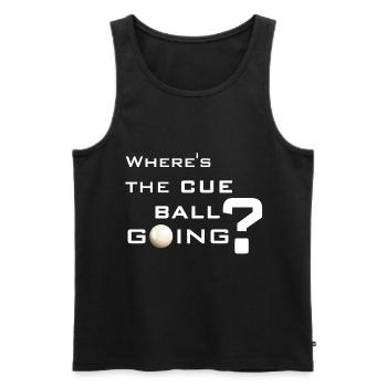 Where's the cue ball going lustiger Snooker Spruch - Männer Premium Bio Tank Top - Schwarz - Vorne - AI Model Male 178 light (178cm)