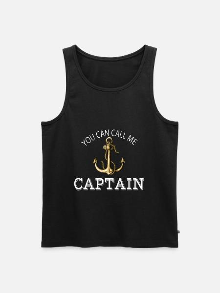 Pouvez-vous m'appeler capitaine- capitaine - Débardeur bio Premium Homme - noir
