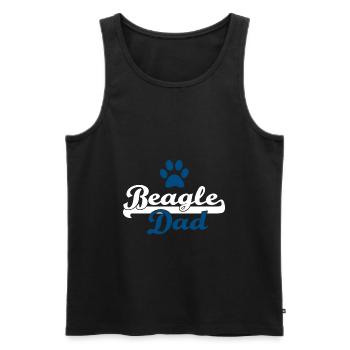 Beagle Dad, Hunde Papa, Spruch, Geschenkidee - Männer Premium Bio Tank Top - Schwarz - Vorne - Michal (187cm)