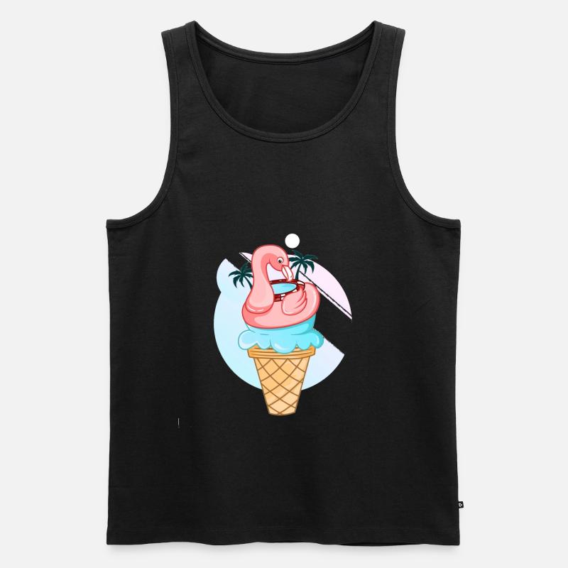 Flamingo Eis - Männer Premium Bio Tank Top - undefined