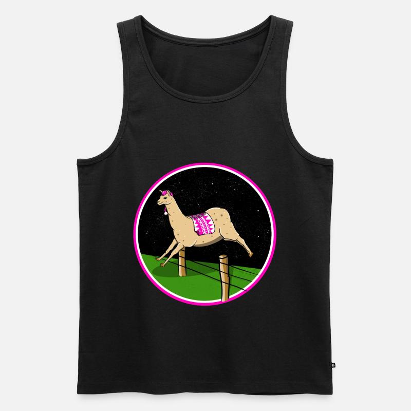 Llama sleeping - Männer Premium Bio Tank Top - undefined