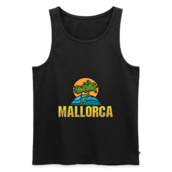 Mallorca, Strand, Insel, Urlaub, Geschenk - Männer Premium Bio Tank Top - Schwarz - Vorne - AI Model Male 178 light (178cm)