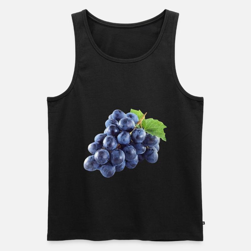 Weintrauben - Männer Premium Bio Tank Top - Schwarz
