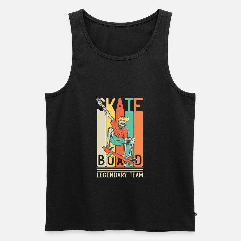 Skateboard - Legendary Team - Männer Premium Bio Tank Top - Schwarz