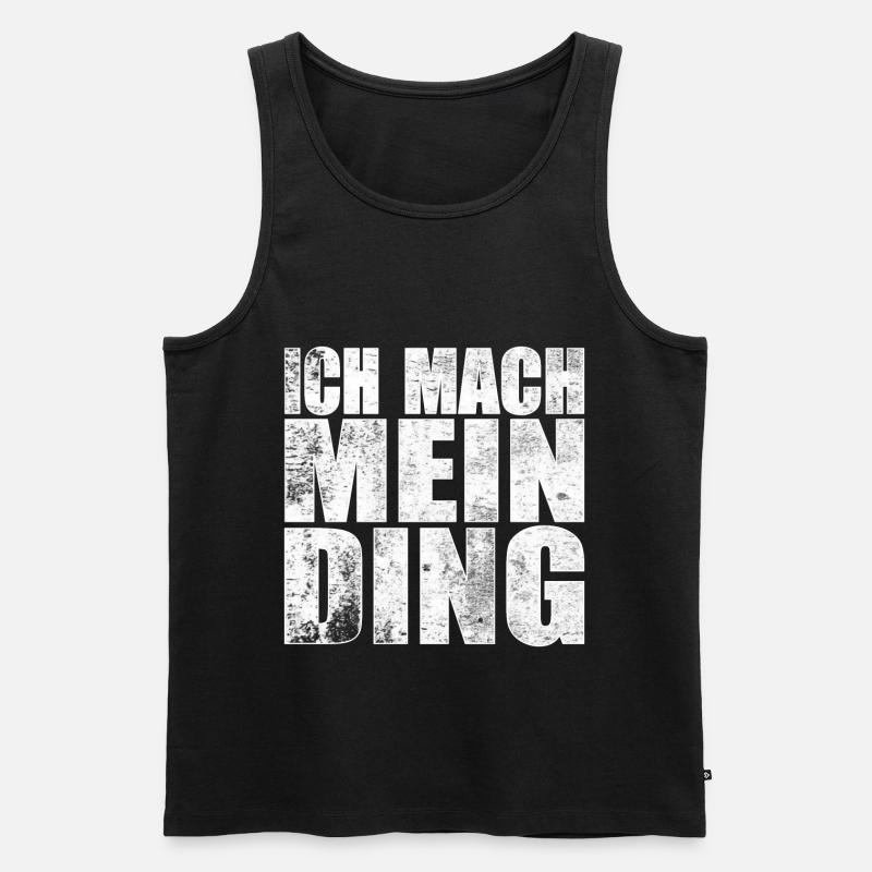 Ich mach mein Ding - Männer Premium Bio Tank Top - Schwarz