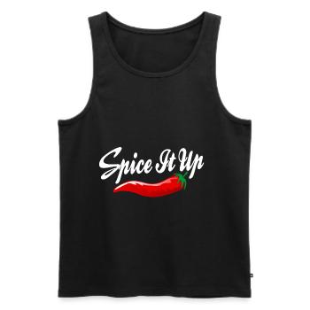 Food Artwork - Männer Premium Bio Tank Top - Schwarz - Vorne - Michal (187cm)