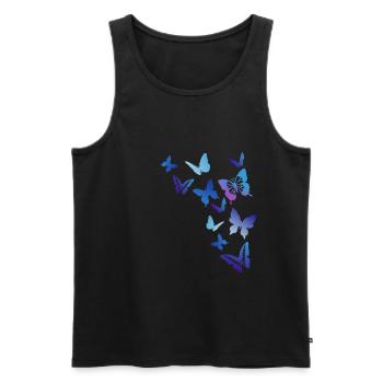 papillons - Débardeur bio Premium Homme - noir - Devant - Michal (187cm)