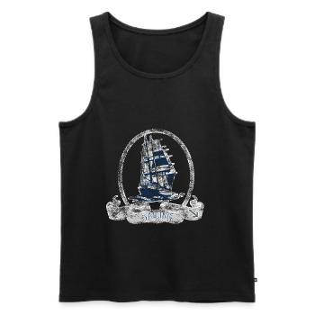 Segelboot - Männer Premium Bio Tank Top - Schwarz - Vorne - Michal (187cm)