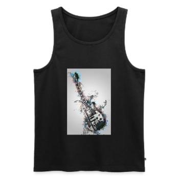 Gitarre - Männer Premium Bio Tank Top - Schwarz - Vorne - Michal (187cm)