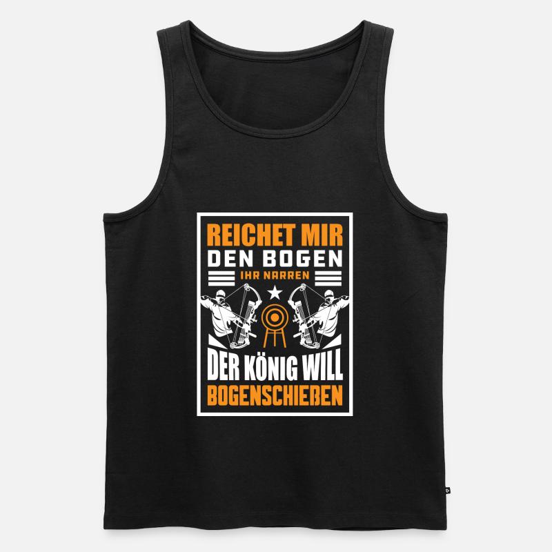 Reicht Mir Den Bogen Ihr Narren - Männer Premium Bio Tank Top - Schwarz