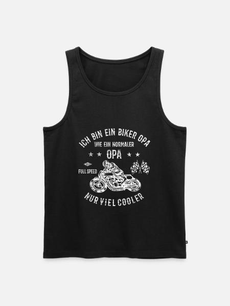 Grandpa ride a motorcycle - Men's Premium Organic Tank Top - black