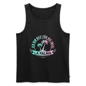 Urlaub – Shirt La Palma Männerreise Geschenk - Männer Premium Bio Tank Top - Schwarz - Vorne - AI Model Male 178 light (178cm)