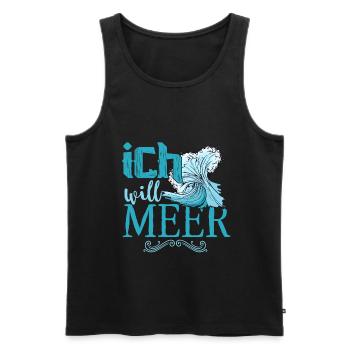 Urlaub – Shirt Strandurlaub Meer Geschenk - Männer Premium Bio Tank Top - Schwarz - Vorne - Michal (187cm)