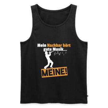 Musik – Shirt Musiker Trompete Geschenk - Männer Premium Bio Tank Top - Schwarz - Vorne - Michal (187cm)