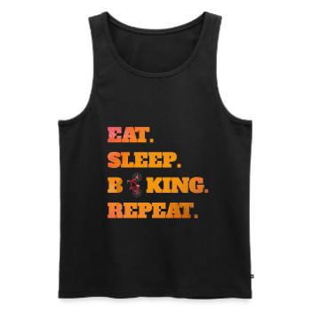 Eat Sleep Biking Repeat Bicycle Cycling cycling - Men's Premium Organic Tank Top - black - Front - Michal (187cm)