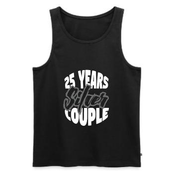 25 years! Silver Couple - Silver Wedding - Men's Premium Organic Tank Top - black - Front - AI Model Male 178 light (178cm)
