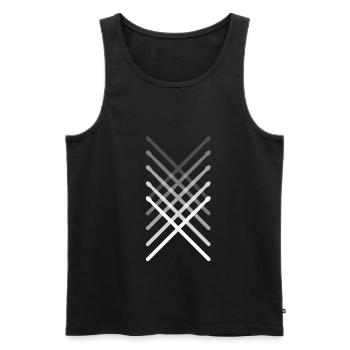 Schlagzeuger Schlagzeug Drummer DNA Geschenk - Männer Premium Bio Tank Top - Schwarz - Vorne - Michal (187cm)