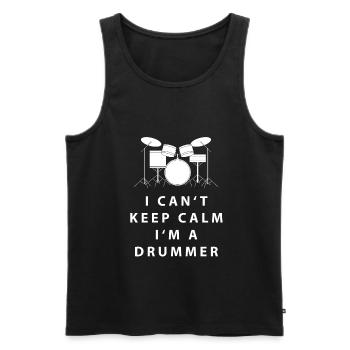 Schlagzeuger Schlagzeug Drummer Geschenk - Männer Premium Bio Tank Top - Schwarz - Vorne - Michal (187cm)