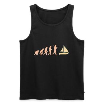 Evolution Segelboot Segelschiff Segeln Segelschiff - Männer Premium Bio Tank Top - Schwarz - Vorne - AI Model Male 178 light (178cm)