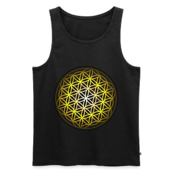 Flower of Life - Men's Premium Organic Tank Top - black - Front - Michal (187cm)