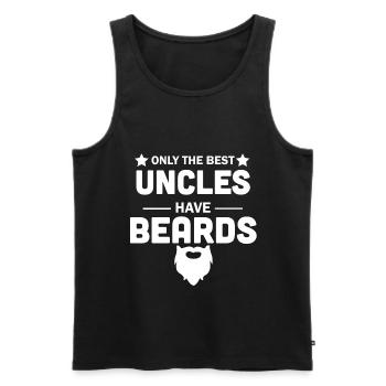 Onkel Bart Vollbart Geschenk - Männer Premium Bio Tank Top - Schwarz - Vorne - Michal (187cm)