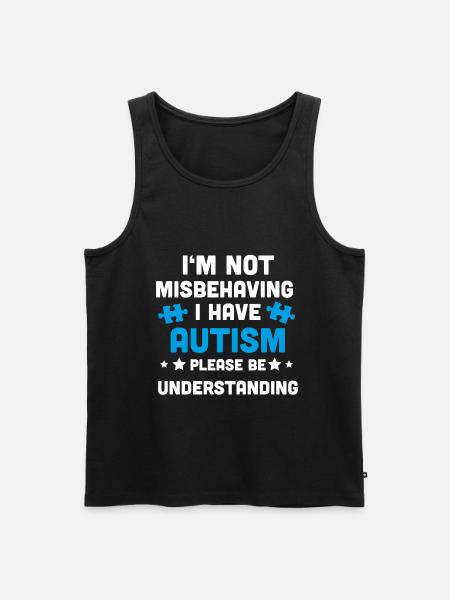 Autism awareness Asperger syndrome - Men's Premium Organic Tank Top - black