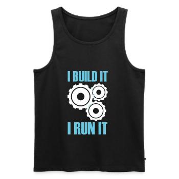 Devops Development Software Entwickler Geek - Männer Premium Bio Tank Top - Schwarz - Vorne - Michal (187cm)