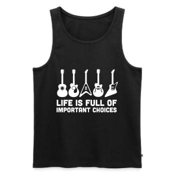 Guitar guitarist musician gift - Men's Premium Organic Tank Top - black - Front - Michal (187cm)