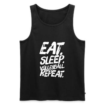 Mangez Sommeil Répétez Volleyball - Débardeur bio Premium Homme - noir - Devant - Michal (187cm)