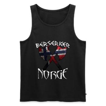 Berserker Norge Norvège - Débardeur bio Premium Homme - noir - Devant - AI Model Male 178 light (178cm)