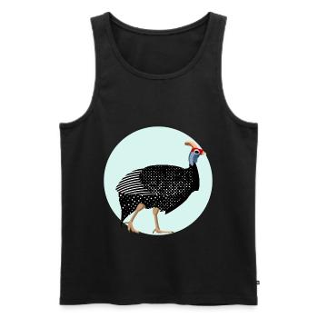 Guinea fowl - Men's Premium Organic Tank Top - black - Front - AI Model Male 178 light (178cm)