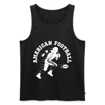 Courir le football plus rapidement - Débardeur bio Premium Homme - noir - Devant - AI Model Male 178 light (178cm)