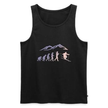 Ski Evolution Skifahrer Schnee Winter - Männer Premium Bio Tank Top - Schwarz - Vorne - Michal (187cm)