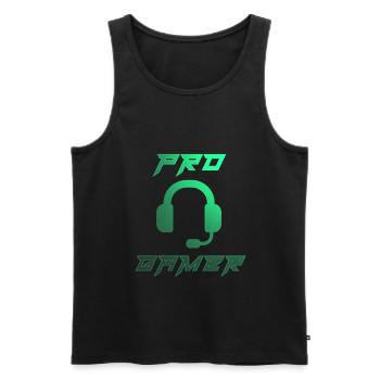 Pro Gamer Gaming Headset Console Video Game - Men's Premium Organic Tank Top - black - Front - AI Model Male 178 light (178cm)