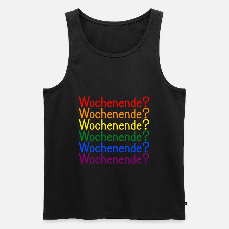 Wochenende Regenbogen LGBT - Männer Premium Bio Tank Top - Schwarz