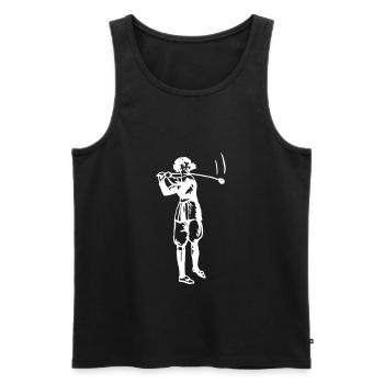 Golf - Golfen - Golfer - Männer Premium Bio Tank Top - Schwarz - Vorne - AI Model Male 178 light (178cm)
