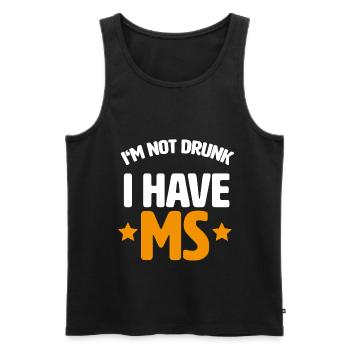 Multiple sclerosis awareness - Men's Premium Organic Tank Top - black - Front - AI Model Male 178 light (178cm)