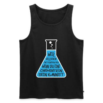 Wer Will Prinzessin Sein Wenn Auch Chemikerin Geht - Männer Premium Bio Tank Top - Schwarz - Vorne - Michal (187cm)