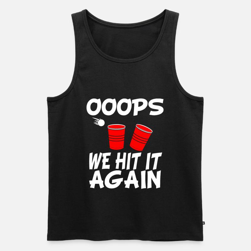 Oops We Hit It Again - Männer Premium Bio Tank Top - Schwarz