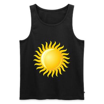Sonne Sun - Débardeur bio Premium Homme - noir - Devant - Michal (187cm)